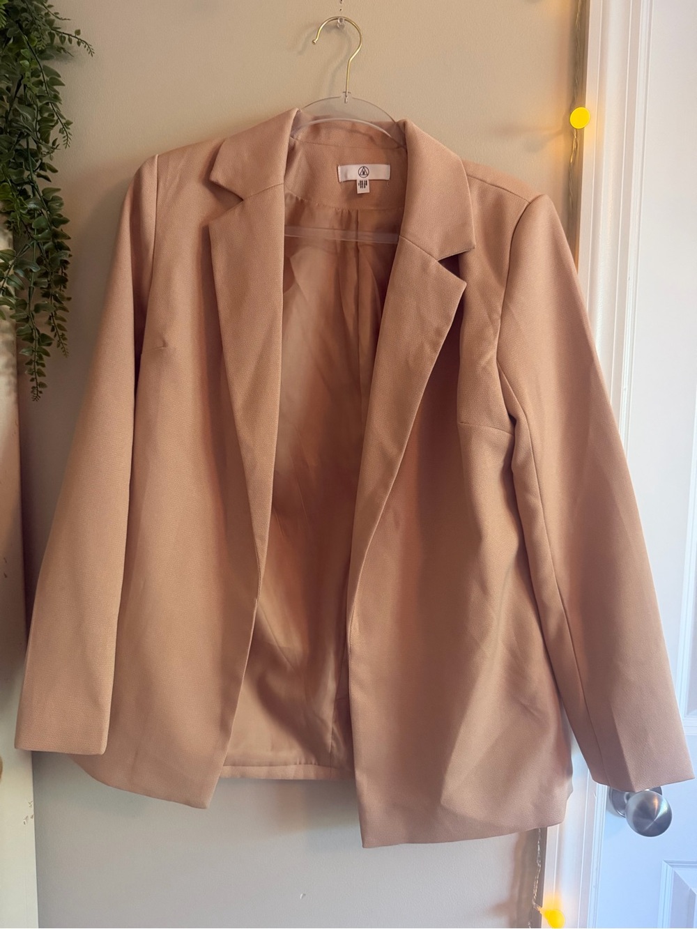 Classic Women’s Blazer Jacket in Light peach/tan
